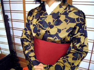 銘仙　着物　お仕立サンプル　Ｎｏ．99-3