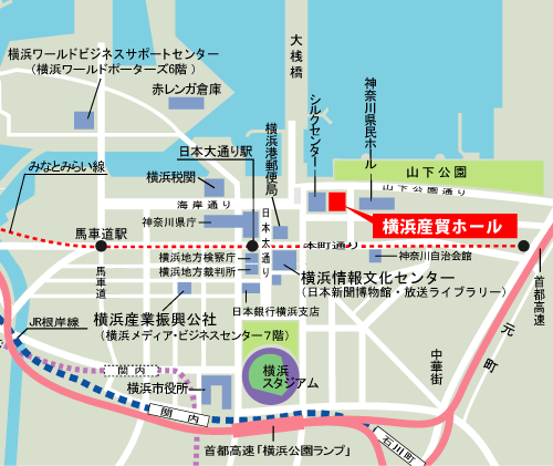 横浜産貿ホール　案内図