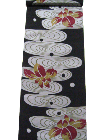 銘仙 着物 反物 観世水に菖蒲(アヤメ) No.226 画像4