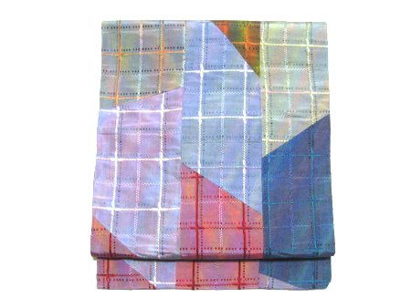 リボン 紬 袋帯 オリジナル創作袋帯　Ｎｏ．35352