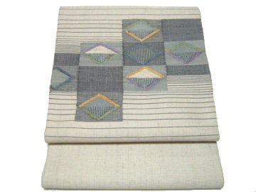 すくい袋帯　西陣織　手織　生紬　Ｎｏ．35021