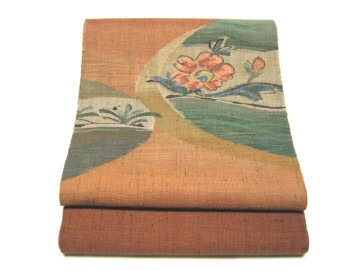 すくい袋帯　手織　生紬　Ｎｏ．35022